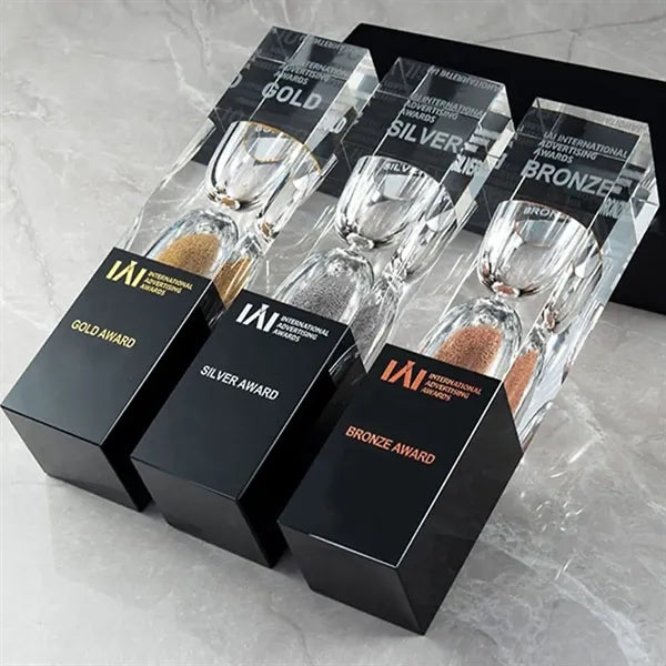 Hourglass Crystal Trophy