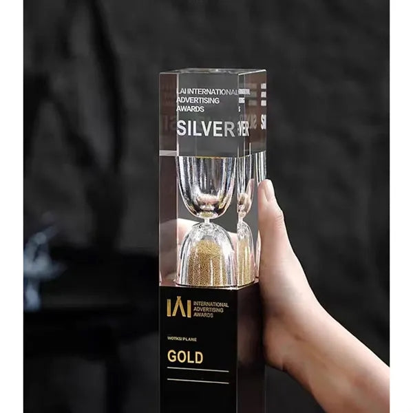 Hourglass Crystal Trophy