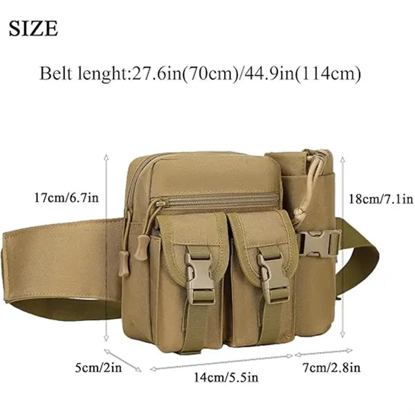 Durable Waist Bag With Multi-pocket For Outdoor And Travel