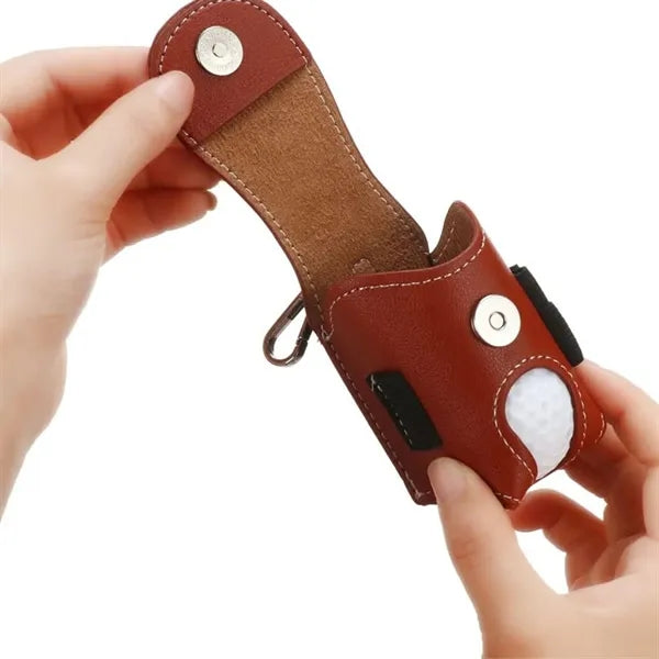 Golf Ball Bag Pouch with Tee Holder with Belt Clip
