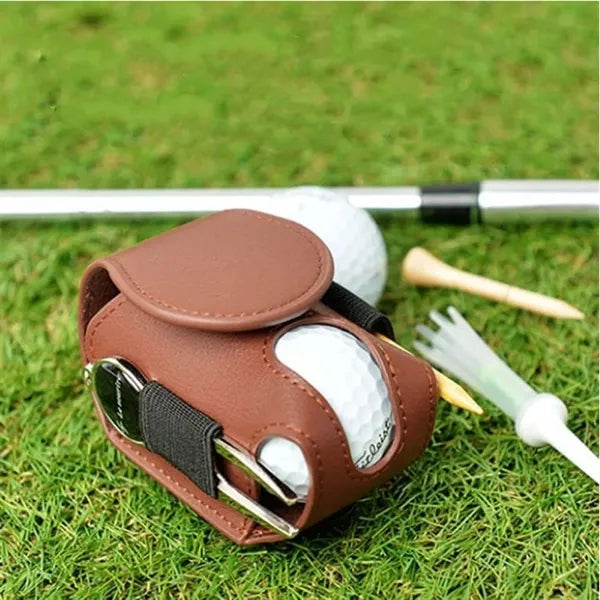 Golf Ball Bag Pouch with Tee Holder with Belt Clip