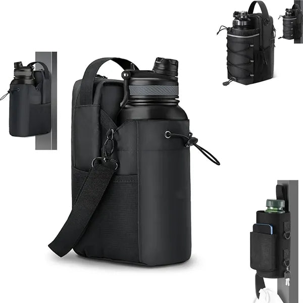 Magnetic Gym Bag Bottle Holder With Strap For Fitness Travel