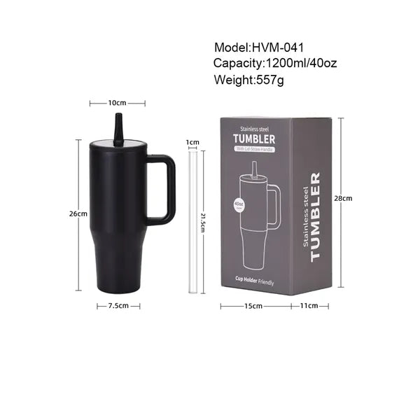 40 Oz. Stainless Steel Insulated Tumbler With Handle