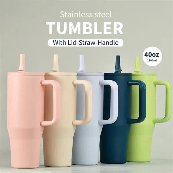 40 Oz. Stainless Steel Insulated Tumbler With Handle