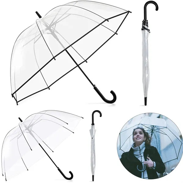 Auto Open Clear Dome Bubble Umbrella