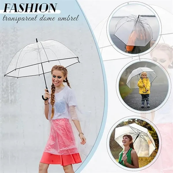 Auto Open Clear Dome Bubble Umbrella