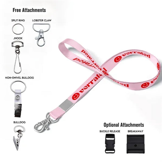 3/8" Flat Polyester Lanyard
