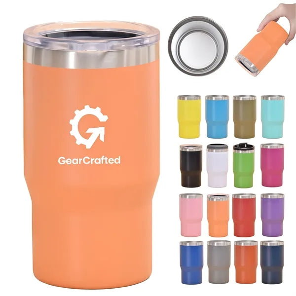 16 Oz Insulated Stainless Steel Tumbler with Clear Lid