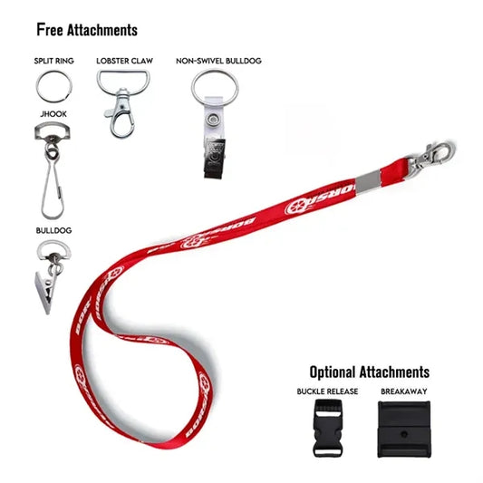 3/4" Flat Polyester Lanyard