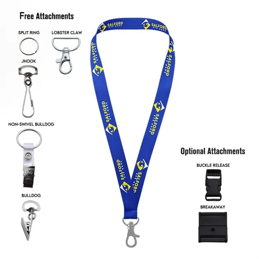 1/2" Flat Polyester Lanyard
