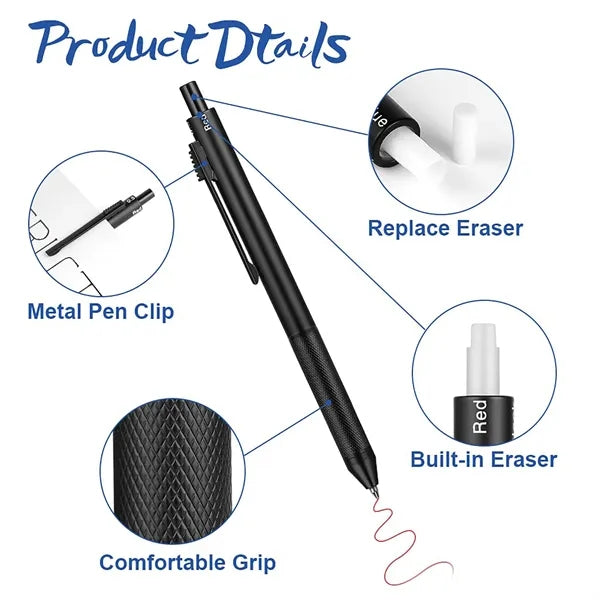 4-in-1 Multi-Color Pen with Metal Barrel
