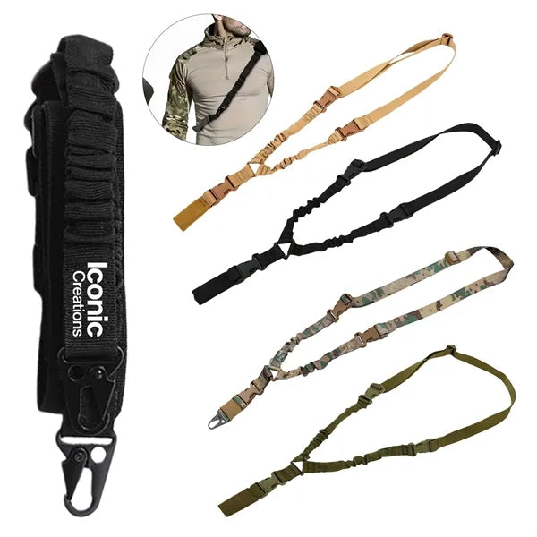 Tactical Single Point Sling with Adjustable Bungee Strap