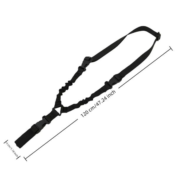 Tactical Single Point Sling with Adjustable Bungee Strap