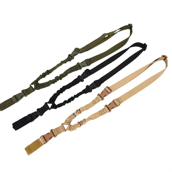 Tactical Single Point Sling with Adjustable Bungee Strap