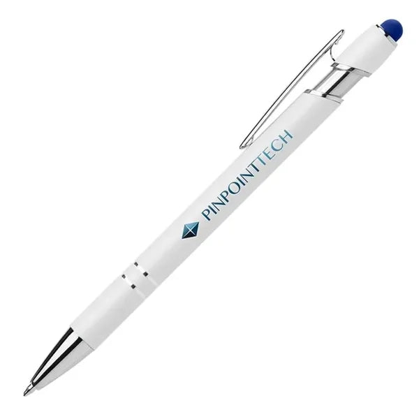 Ellipse Softy White Barrel Pen w/ Stylus -