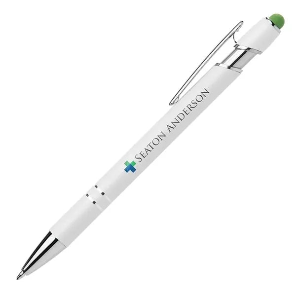 Ellipse Softy White Barrel Pen w/ Stylus -