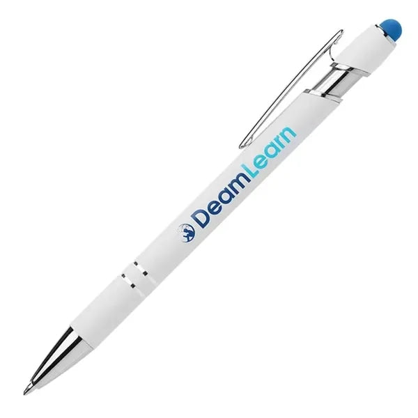 Ellipse Softy White Barrel Pen w/ Stylus -