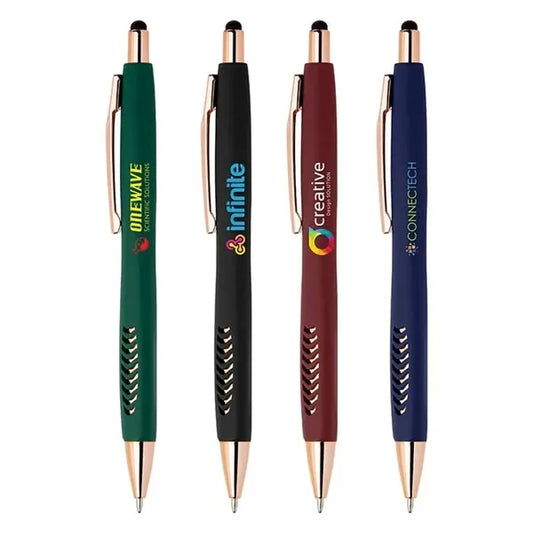 Avalon Softy Rose Gold Pen w/ Stylus - Full Color