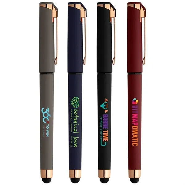 Islander Softy Rose Gold Gel Pen w/ Stylus - Full Color