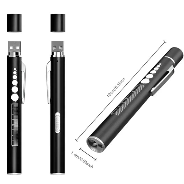 Nurses Pupil Gauge LED Penlight