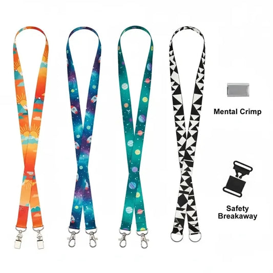 3/4" Custom Open Ended Dye-Sublimated Lanyard