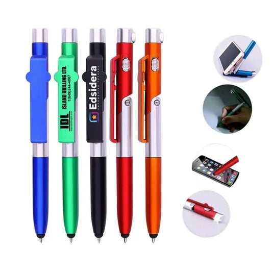 Stylus Ballpoint Pen with LED Light, Phone Holder