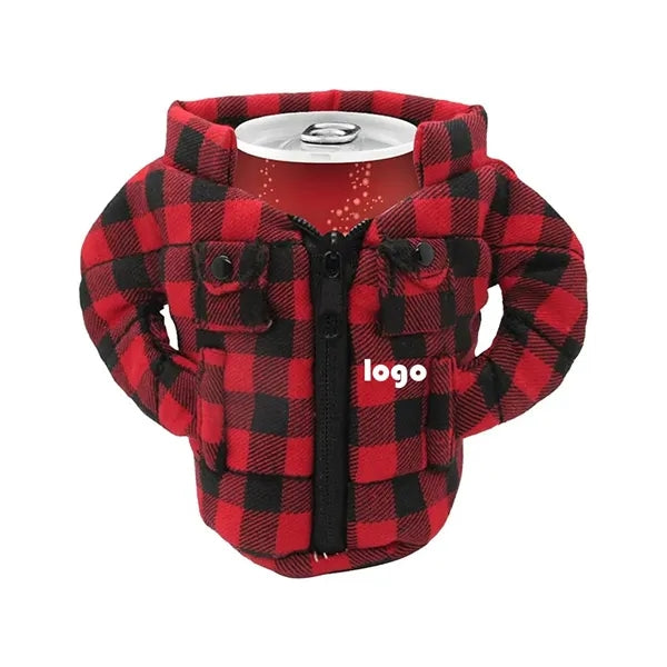 Insulated 12 oz Can Cooler Zip Up Jacket
