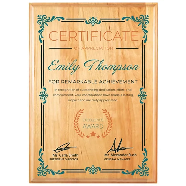 5" x 7" Genuine Cherry Plaque
