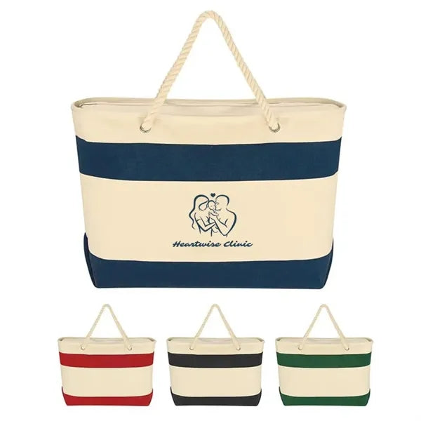 Large Cotton Tote Bag with Rope Handles