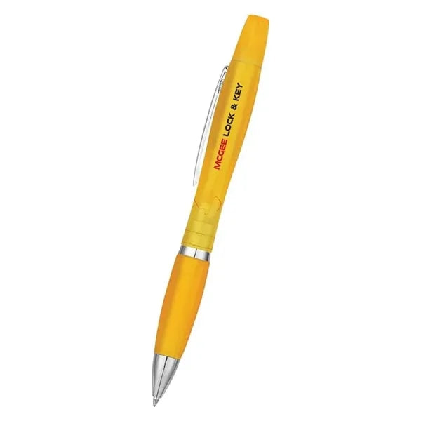 Twist-Action Pen and Highlighter