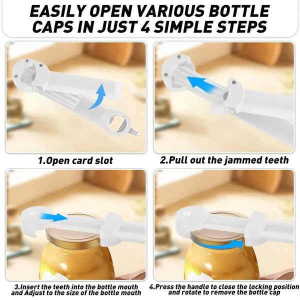 Retractable Multifunctional Bottle and Can Opener