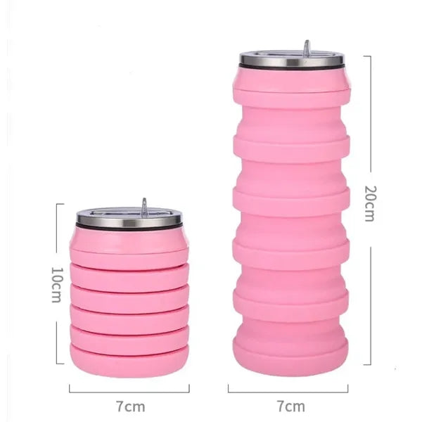 Camouflage Silicone Folding Sports Water Bottle