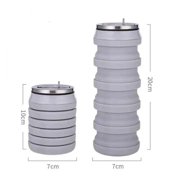 Camouflage Silicone Folding Sports Water Bottle