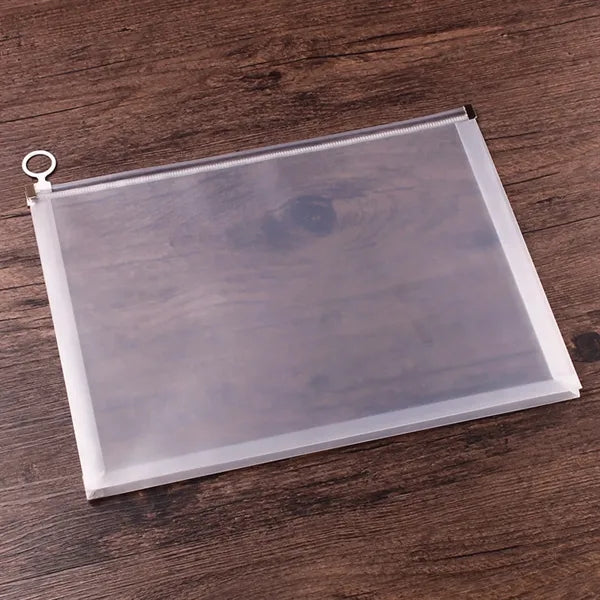 Clear Zip Plastic Envelopes A4 Zipper Document Folder Letter