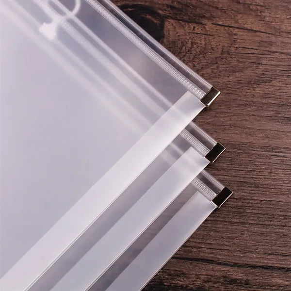 Clear Zip Plastic Envelopes A4 Zipper Document Folder Letter