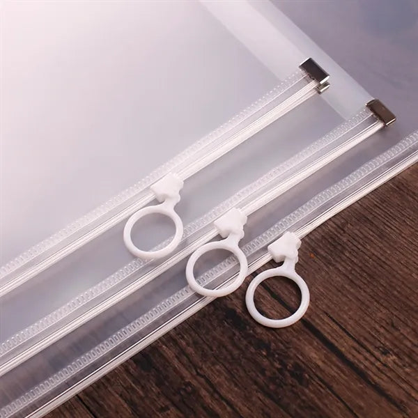 Clear Zip Plastic Envelopes A4 Zipper Document Folder Letter