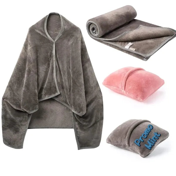 2-in-1 Unisex Foldable Coat Blanket for Home and Office
