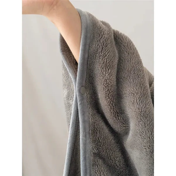 2-in-1 Unisex Foldable Coat Blanket for Home and Office