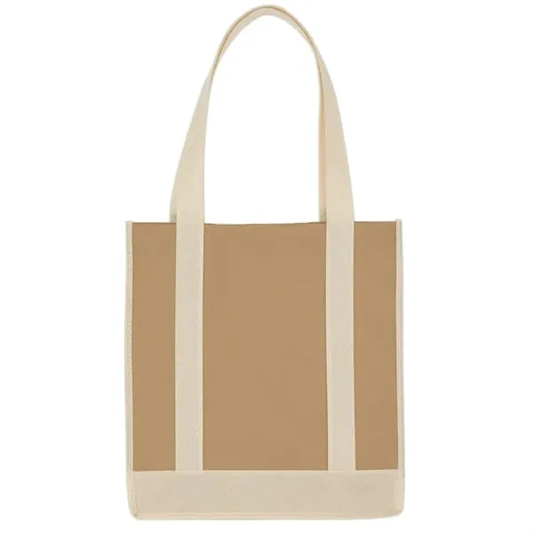 Non-Woven Two-Tone Shopper Tote Bag