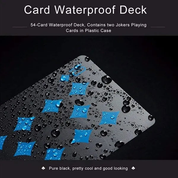 PVC Plastic Black Playing Cards
