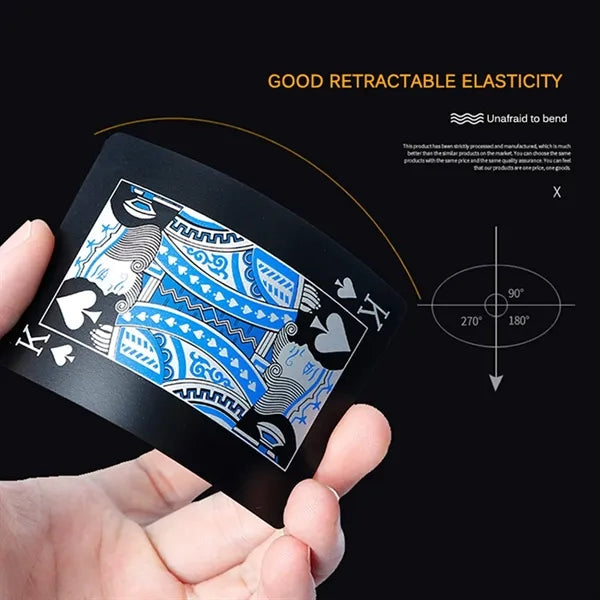 PVC Plastic Black Playing Cards