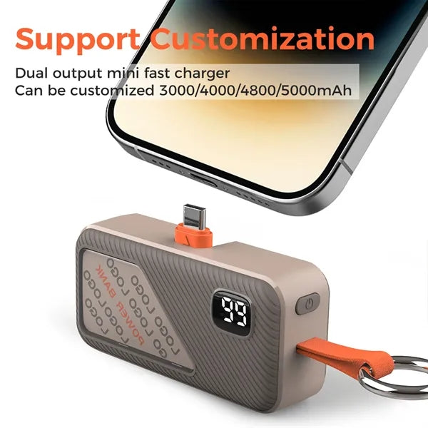 Mini Capsule Power Bank with Keychain