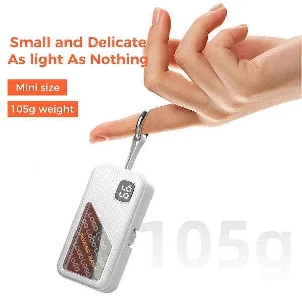 Mini Capsule Power Bank with Keychain