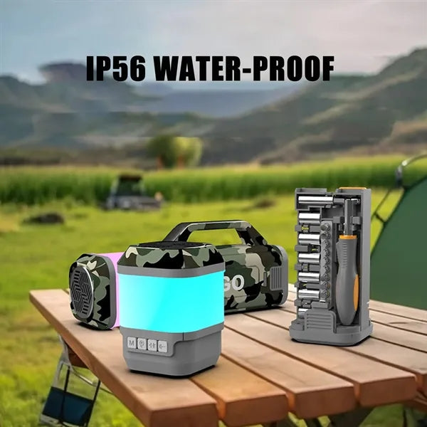 LED Multi-function Speaker with Tool Box