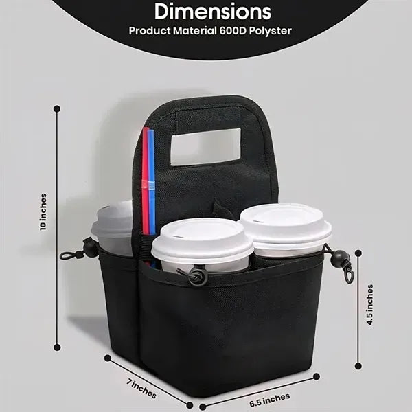 Portable Drink Carrier for 4 Cup Holder