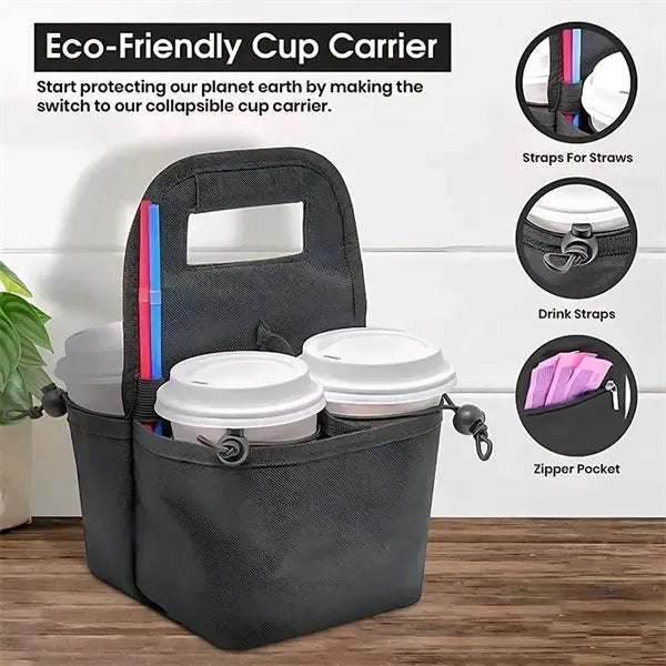 Portable Drink Carrier for 4 Cup Holder