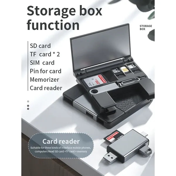 7-in-1 Multi-function OTG Card Reader Storage Box