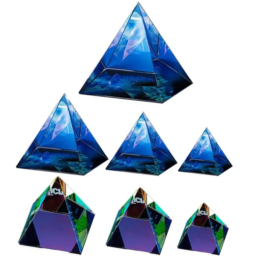 Pyramid Shaped Crystal Trophy