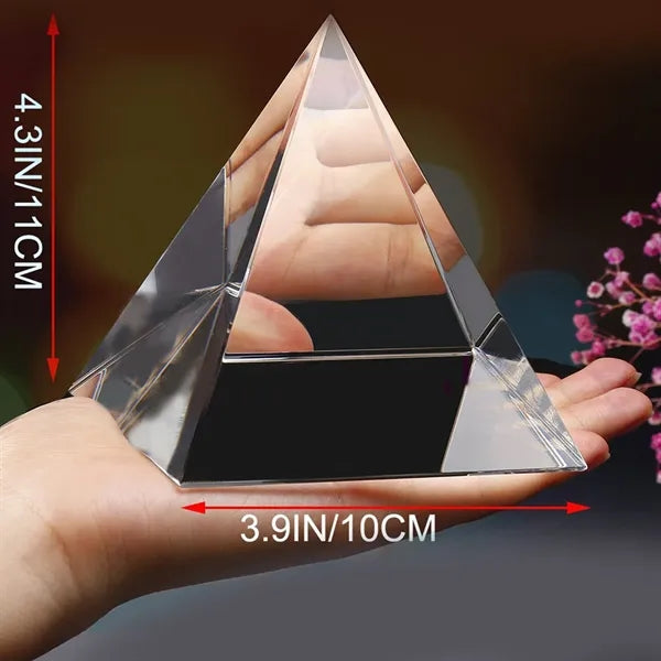 Pyramid Shaped Crystal Trophy