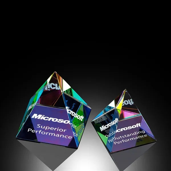 Pyramid Shaped Crystal Trophy